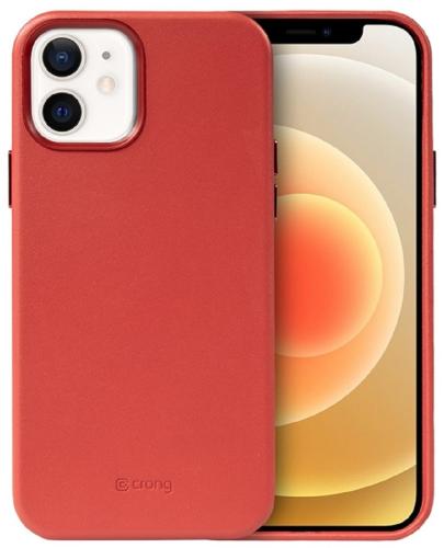 Crong Essential Eco Leather - Σκληρή Θήκη Apple iPhone 12 / 12 Pro - Red (CRG-ESS-IP1261-RED)