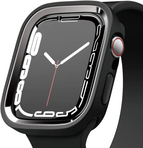Elago Θήκη Duo Case Apple Watch SE/8/7/6/5/4 (45/44mm) - Black / Metalic Dark Grey (EAW45DUO-BKMDGY)