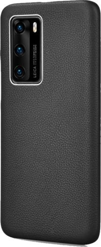 iCarer Grained Series Δερμάτινη Σκληρή Θήκη Huawei P40 Pro - Quiet Night Black (XHP40006-BK)