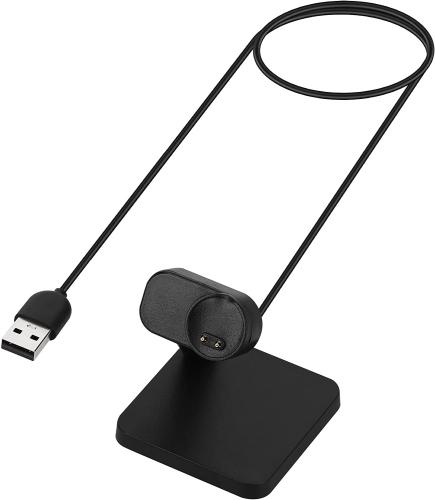 KW Καλώδιο Φόρτισης USB με Βάση Στήριξης - Xiaomi Mi Band 7 / 7 NFC / Band 6 / Band 5 - 100cm - Black (59863.01)