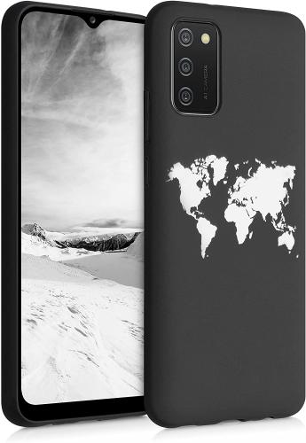 KWmobile Θήκη Σιλικόνης Samsung Galaxy A02s - Travel Outline / White / Black (54047.02)