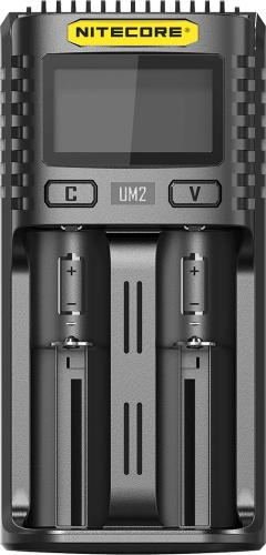 Nitecore UM2 - USB Φορτιστής 2 Μπαταριών Ni-MH / Ni-Cd / Li-ion Μεγέθους AA / AAA / D / 18650 - QC2.0 - 1500mAh - 18W (6952506492787)