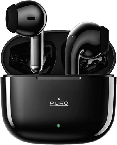 Puro Play 5.0 TWS Earphones - Ασύρματα Ακουστικά Bluetooth με Θήκη Φόρτισης - Black (BTIPHF15-BLK)