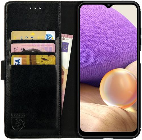 Rosso Element PU Θήκη Πορτοφόλι Samsung Galaxy A32 5G - Black (8719246290640)