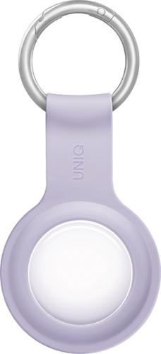 Uniq Lino Liquid - Σετ Θήκη / Μπρελόκ Premium Σιλικόνης και Μεμβράνη Προστασίας Apple AirTag - Lavender (UNIQ-AIRTAG-LINOLAV)