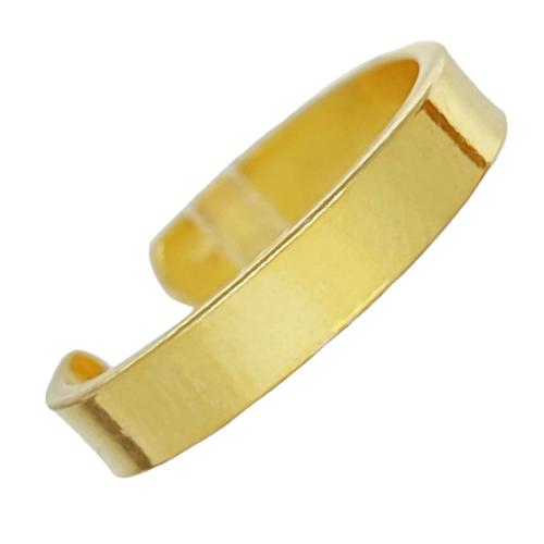 AD Ασημένιο δαχτυλίδι ποδιού/ακροδάχτυλου πλακέ Χρυσό