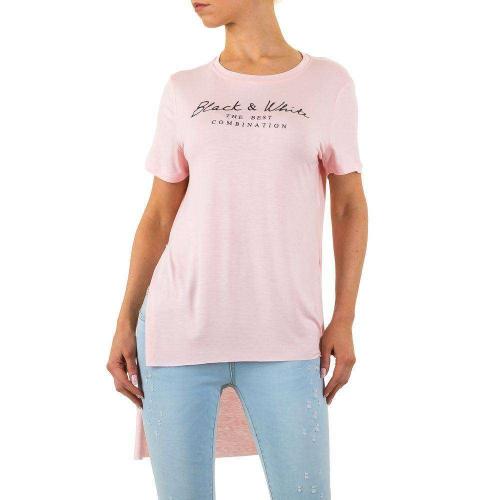 1489 LD Ασύμμετρη γυναικεία μπλούζα - ρόζ-Ροζ