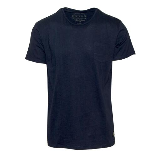 40715-03 Ανδρικό T-shirt με τσεπάκι - Μπλέ Navy-Μπλε