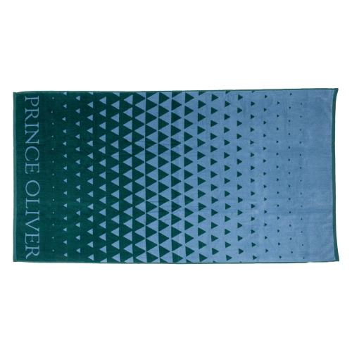 Deluxe Πετσέτα Θαλάσσης Διχρωμία 160×85 cm Πράσινο/ Μπλε Ραφ 100% Cotton Outlet