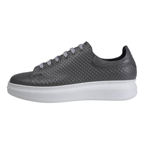 Low-Top Δερμάτινα Sneakers Γκρι New Arrival