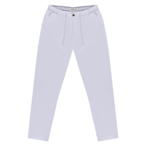 Prince Oliver Satin Joggers Chinos Λευκό 24h Comfort (Modern Fit)