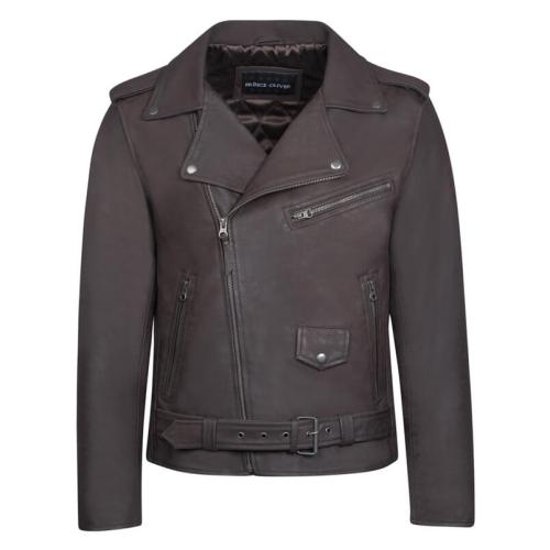 Vintage Perfecto Jacket Καφέ 100% Leather (Modern Fit)