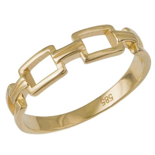 Χρυσό γυναικείο δαχτυλίδι Κ14 λουστρέ 045345 045345 Χρυσός 14 Καράτια