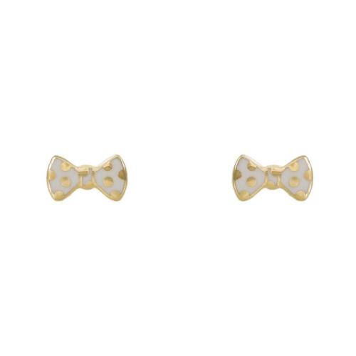 Παιδικά σκουλαρίκια Κ9 φιογκάκια με σμάλτο 042952 042952 Χρυσός 9 Καράτια