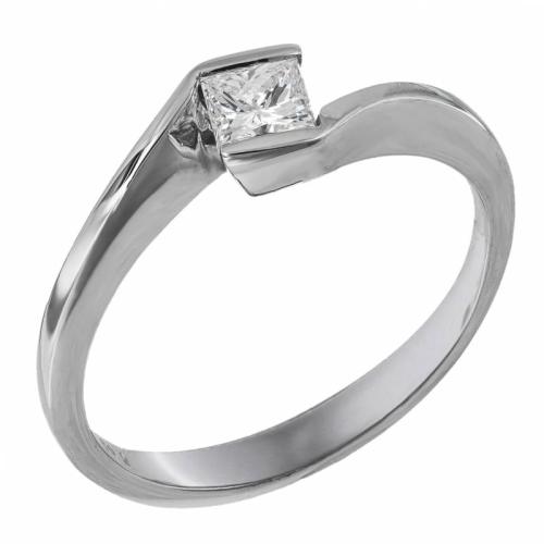 Μονόπετρο δαχτυλίδι Κ18 με διαμάντι PR Cut 028323 028323 Χρυσός 18 Καράτια
