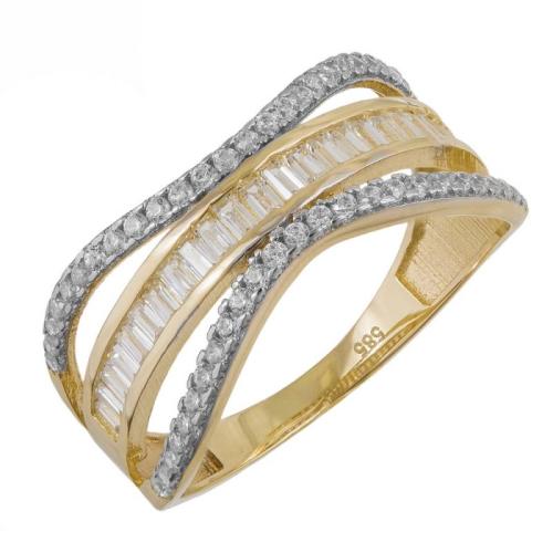 Χρυσό σειρέ δαχτυλίδι Κ14 με ζιργκόν 041516 041516 Χρυσός 14 Καράτια