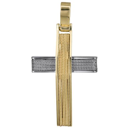 Σταυροί Βάπτισης - Αρραβώνα Χειροποίητος συρματερός σταυρός Κ14 024808 024808 Ανδρικό Χρυσός 14 Καράτια