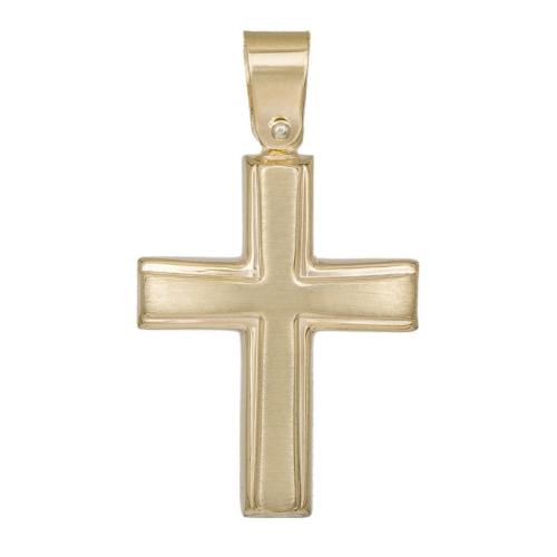 Σταυροί Βάπτισης - Αρραβώνα Χρυσός ανδρικός σταυρός αρραβώνα Κ9 038476 038476 Ανδρικό Χρυσός 9 Καράτια