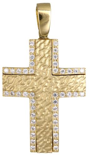 Σταυροί Βάπτισης - Αρραβώνα Χρυσός χειροποίητος σταυρός 017569 017569 Γυναικείο Χρυσός 14 Καράτια