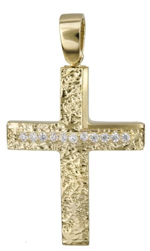 Σταυροί Βάπτισης - Αρραβώνα Χρυσός γυναικείος σταυρός Κ14 022131 022131 Γυναικείο Χρυσός 14 Καράτια
