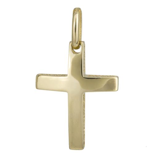 Σταυροί Βάπτισης - Αρραβώνα Χρυσός λουστρέ σταυρός 14Κ 024263 024263 Ανδρικό Χρυσός 14 Καράτια