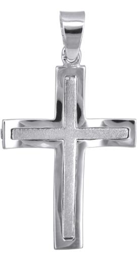 Σταυροί Βάπτισης - Αρραβώνα Λευκόχρυσος αντρικός σταυρός 14Κ 023581 023581 Ανδρικό Χρυσός 14 Καράτια