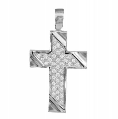 Σταυροί Βάπτισης - Αρραβώνα Λευκόχρυσος σταυρός 9Κ 012648 012648 Γυναικείο Χρυσός 9 Καράτια
