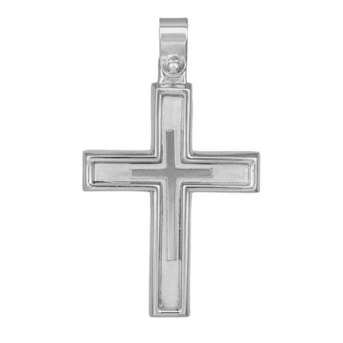 Σταυροί Βάπτισης - Αρραβώνα Ανδρικός λευκόχρυσος σταυρός Κ9 αρραβώνα 038501 038501 Ανδρικό Χρυσός 9 Καράτια