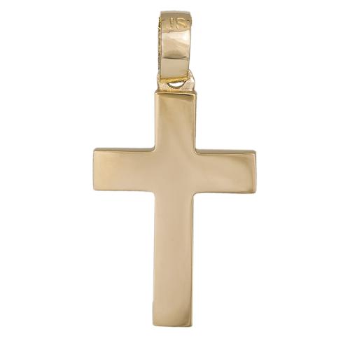 Σταυροί Βάπτισης - Αρραβώνα Χρυσός λουστρέ σταυρός Κ18 036188 036188 Ανδρικό Χρυσός 18 Καράτια