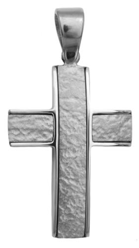 Σταυροί Βάπτισης - Αρραβώνα Λευκόχρυσος σταυρός 9Κ 014144 014144 Ανδρικό Χρυσός 9 Καράτια