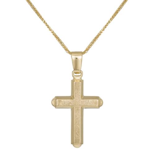 Βαπτιστικοί Σταυροί με Αλυσίδα Χρυσός ανδρικός σταυρός ζαγρέ Κ14 με αλυσίδα 043073C 043073C Ανδρικό Χρυσός 14 Καράτια