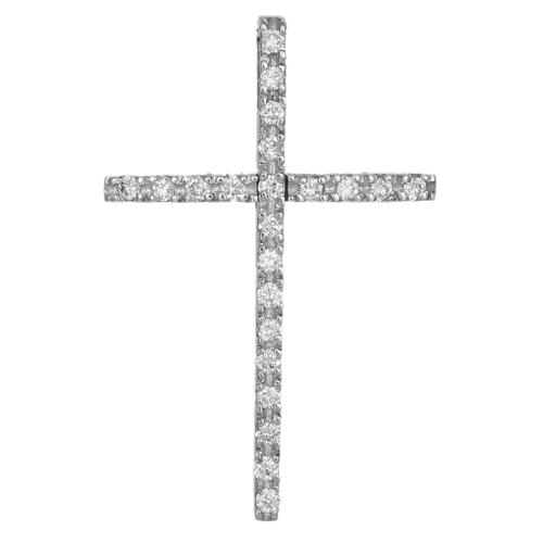 Σταυροί Βάπτισης - Αρραβώνα Γυναικείος σταυρός με μπριγιάν Κ18 029967 029967 Γυναικείο Χρυσός 18 Καράτια