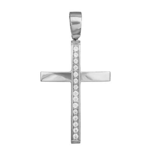 Σταυροί Βάπτισης - Αρραβώνα Λευκόχρυσος γυναικείος σταυρός αρραβώνα Κ14 036992 036992 Γυναικείο Χρυσός 14 Καράτια