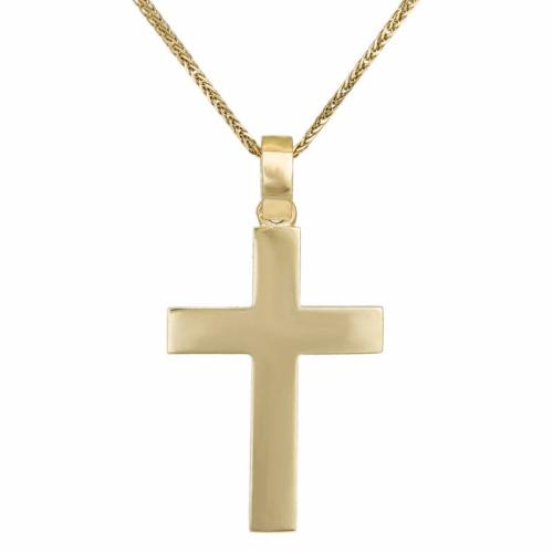 Βαπτιστικοί Σταυροί με Αλυσίδα Ανδρικός σταυρός Κ14 χρυσός με αλυσίδα 032738C 032738C Ανδρικό Χρυσός 14 Καράτια