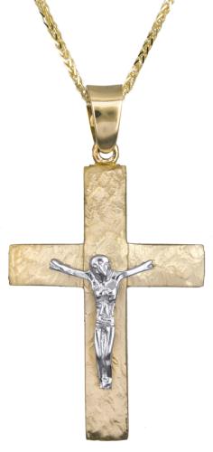 Βαπτιστικοί Σταυροί με Αλυσίδα Αντρικός σταυρός με αλυσίδα 14Κ C021252 021252C Ανδρικό Χρυσός 14 Καράτια