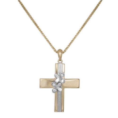 Βαπτιστικοί Σταυροί με Αλυσίδα Βαπτιστικός σταυρός με αλυσίδα Κ14 δίχρωμος 029693C 029693C Γυναικείο Χρυσός 14 Καράτια
