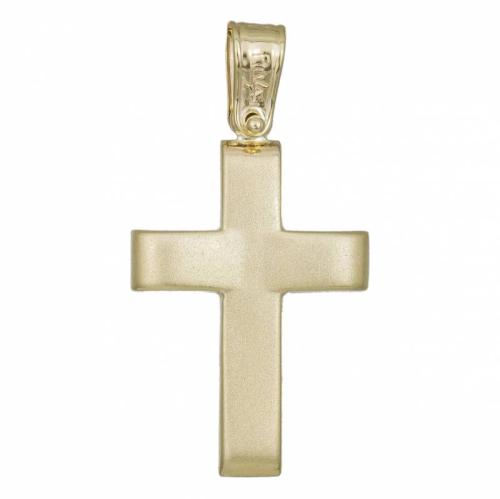 Σταυροί Βάπτισης - Αρραβώνα Ανδρικός σταυρός αρραβώνα 9Κ ματ 033706 033706 Ανδρικό Χρυσός 9 Καράτια