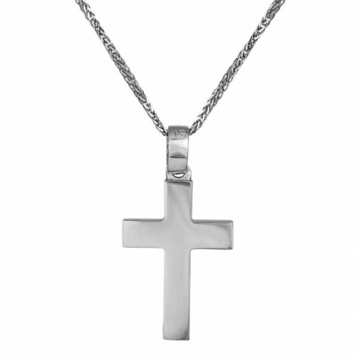 Βαπτιστικοί Σταυροί με Αλυσίδα Χειροποίητος σταυρός για αγοράκι Κ18 σετ με αλυσίδα 036187C 036187C Ανδρικό Χρυσός 18 Καράτια
