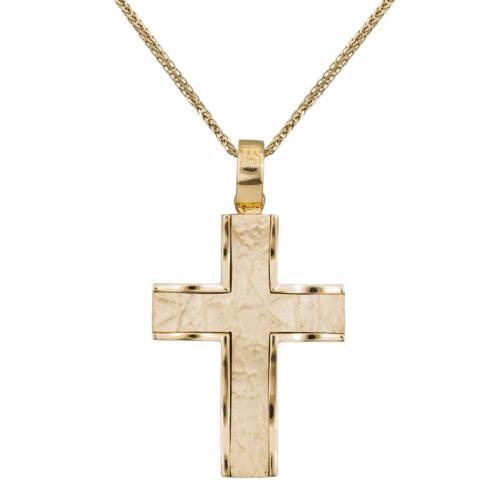 Βαπτιστικοί Σταυροί με Αλυσίδα Χρυσός σταυρός με αλυσίδα 012841C 012841C Ανδρικό Χρυσός 14 Καράτια