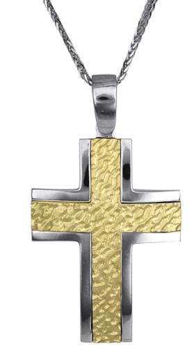 Βαπτιστικοί Σταυροί με Αλυσίδα Σταυρός Ανδρικός 016903C Ανδρικό Χρυσός 14 Καράτια