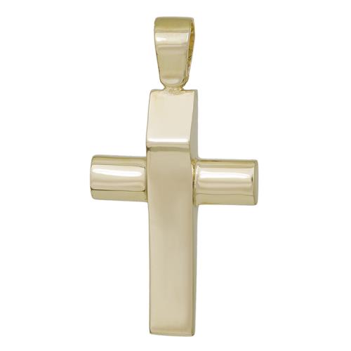 Σταυροί Βάπτισης - Αρραβώνα Ανδρικός χρυσός σταυρός Κ14 λουστρέ 030151 030151 Ανδρικό Χρυσός 14 Καράτια