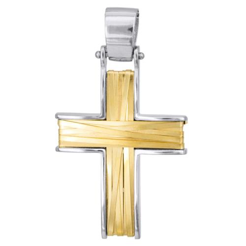 Σταυροί Βάπτισης - Αρραβώνα Αντρικός σταυρός με σύρμα Κ14 028147 028147 Ανδρικό Χρυσός 14 Καράτια