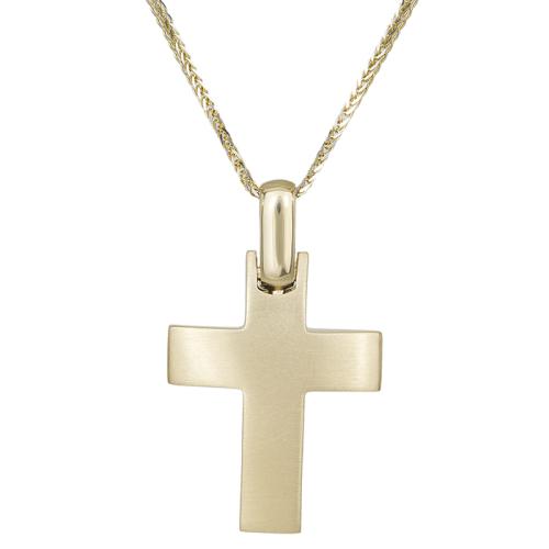 Βαπτιστικοί Σταυροί με Αλυσίδα Ανδρικός σταυρός με αλυσίδα Κ14 ματ χρυσός 030358C 030358C Ανδρικό Χρυσός 14 Καράτια