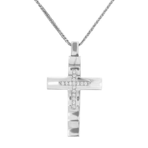 Βαπτιστικοί Σταυροί με Αλυσίδα Βαπτιστικός σταυρός Κ14 σετ με αλυσίδα 038121C 038121C Γυναικείο Χρυσός 14 Καράτια