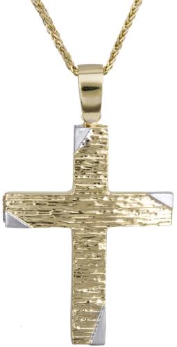 Βαπτιστικοί Σταυροί με Αλυσίδα Σταυρός βάπτισης με αλυσίδα 14Κ C022121 022121C Ανδρικό Χρυσός 14 Καράτια