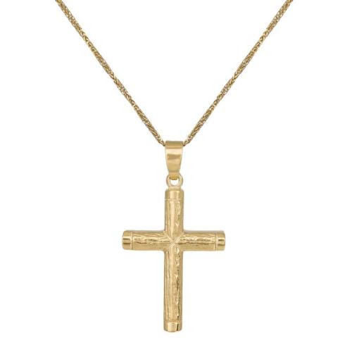 Βαπτιστικοί Σταυροί με Αλυσίδα Σταυρός Χρυσός με αλυσίδα Κ14 010101C 010101C Γυναικείο Χρυσός 14 Καράτια