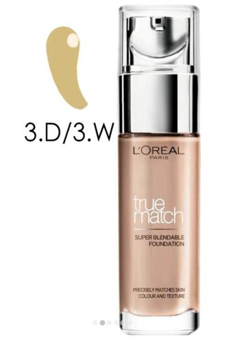 Beauty Clearance - L΄orιal Paris True Match Makeup D3-W3 Golden Beige