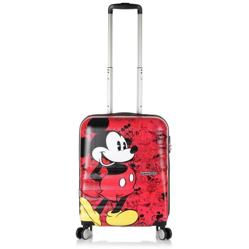 Παιδική Βαλίτσα Σκληρή Καμπίνας American Tourister Wavebreaker Disney Spinner 55 Cabin Size 85667-6976 Mickey Comics Red