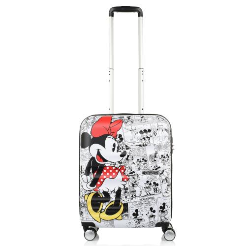 Παιδική Βαλίτσα Σκληρή Καμπίνας American Tourister Wavebreaker Disney Spinner 55 Cabin Size 85667-7484 Minnie Comics White