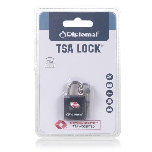 TSA Κλειδαριά με Κλειδί Diplomat Accessories Collection ACLOCK1 Μαύρο